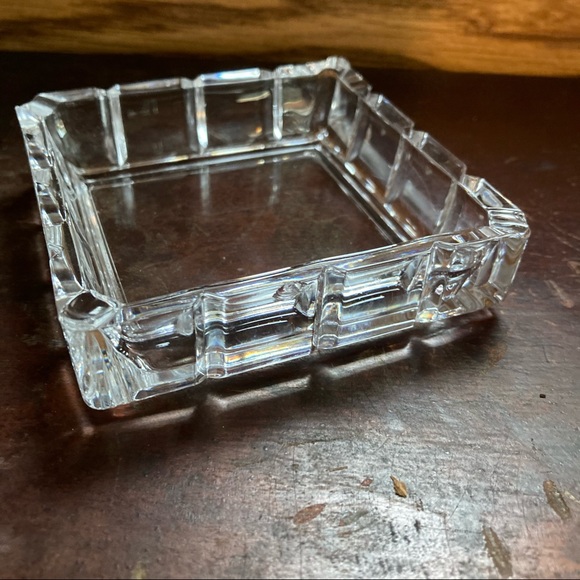Vintage Square Glass Ashtray - Picture 6 of 8